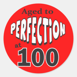 Perfectie op 100 jaar | 100e verjaardag ronde sticker