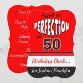 Perfectie op 50-jarige leeftijd | 50e verjaardag kaart (Voorkant / Achterkant)