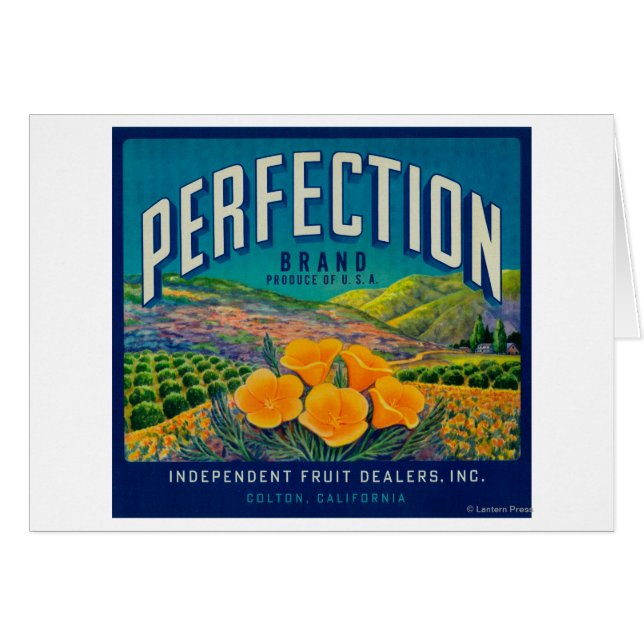 Perfectie Oranje LabelColton, CA (Voorkant Horizontaal)
