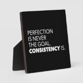 Perfectie versus consistentie - Succes Motivatie Fotoplaat (Voorkant)