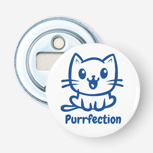 Perfectie, zeer schattig anime kat button flesopener (Voorkant)
