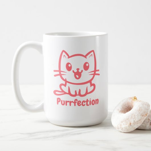 Perfectie, zeer schattig anime kat koffiemok (Met donut)