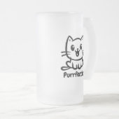 Perfectie, zeer schattig anime kat matglas bierpul (Voorkant rechts)