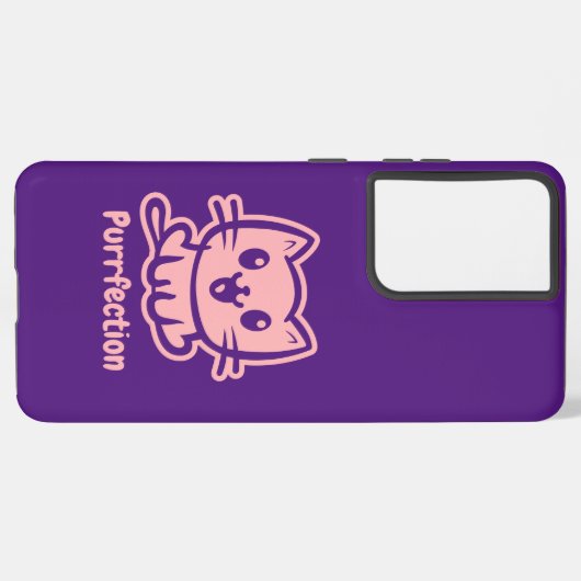 Perfectie, zeer schattig anime kat samsung galaxy hoesje (Linkerkant)