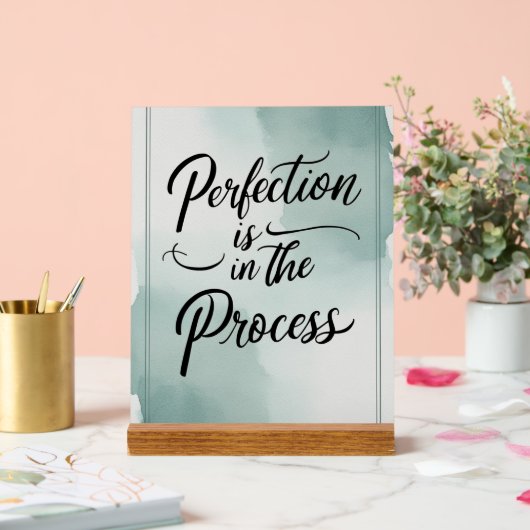 Perfectie zit in het proces acryl bord (Huwelijk)