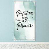 Perfectie zit in het proces canvas afdruk (Insitu (Houten vloer))