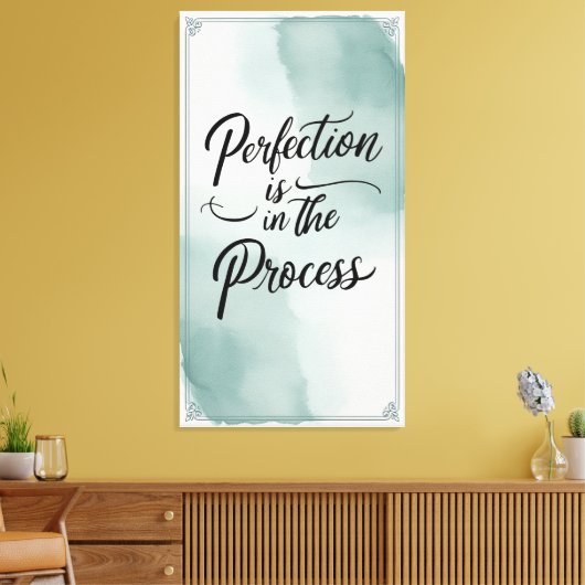 Perfectie zit in het proces canvas afdruk (Insitu (Woonkamer))