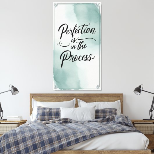 Perfectie zit in het proces canvas afdruk (Insitu (Slaapkamer))