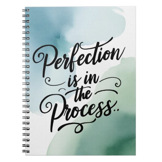 Perfectie Zit In Het Proces Notitieboek (Voorkant)