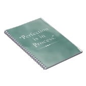 Perfectie Zit In Het Proces Notitieboek (Rechterzijde)