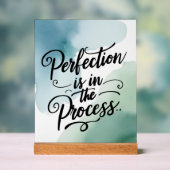 Perfectie zit in het proces optie 2 acryl bord (Neutraal)