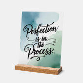 Perfectie zit in het proces optie 2 acryl bord (Hoek)