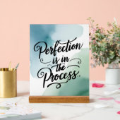 Perfectie zit in het proces optie 2 acryl bord (Huwelijk)