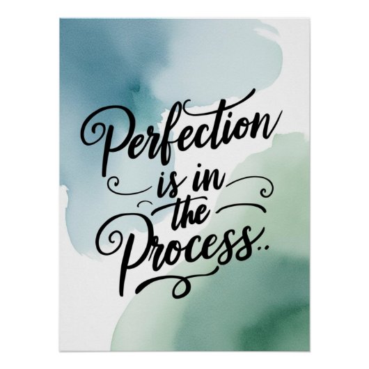 Perfectie zit in het proces optie 2 perfect poster (Voorkant)