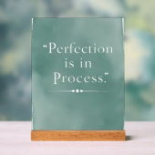 Perfectie zit in het proces optie 3 acryl bord (Neutraal)