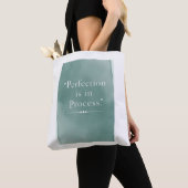Perfectie zit in het proces optie 3 tote bag (Dichtbij)