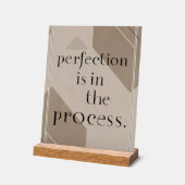 Perfectie zit in het proces optie 4 acryl bord (Hoek)