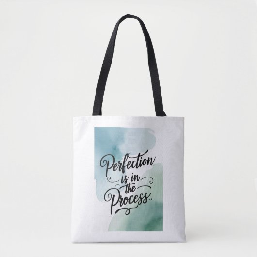Perfectie Zit In Het Proces Tote Bag (Voorkant)