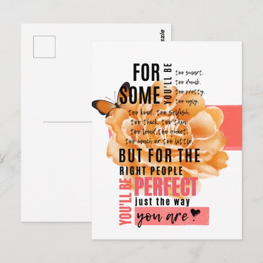 Perfectioneer enkel de manier u geïllustreerd cita briefkaart (Voorkant / Achterkant)