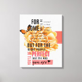 Perfectioneer enkel de manier u geïllustreerd cita canvas afdruk (Voorkant)