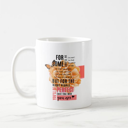 Perfectioneer enkel de manier u geïllustreerd cita koffiemok (Links)