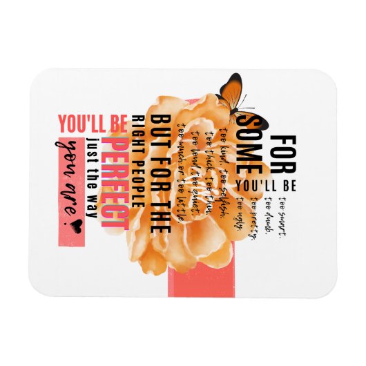 Perfectioneer enkel de manier u geïllustreerd cita magneet (Horizontaal)