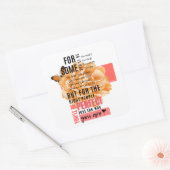 Perfectioneer enkel de manier u geïllustreerd cita vierkante sticker (Envelop)