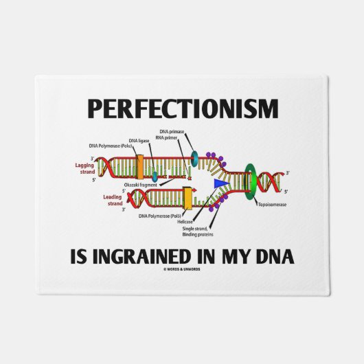 Perfectionisme is gegraveerd in mijn DNA-genetisch Deurmat (Voorkant)