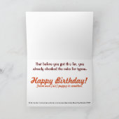 Perfectionist's Birthday Card Kaart (Binnen)