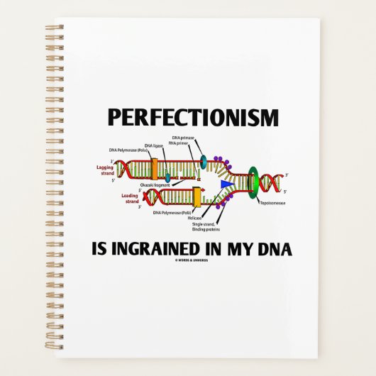 Perfectisme Zit In Mijn DNA Genen Planner (Voorkant)