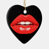 Perfectly Beautiful Lips on a Valentines Day Tree  Keramisch Ornament (Rechts)