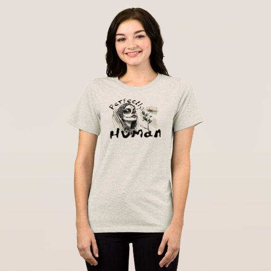 Perfectly Human – Emotional Imperfection Art Tri-Blend Shirt (Voorkant volledig)