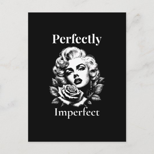 Perfectly Imperfect – Marilyn Noir Briefkaart (Voorkant)