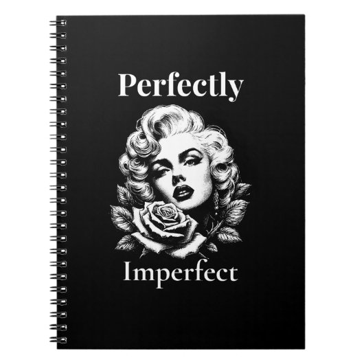 Perfectly Imperfect – Marilyn Noir Notitieboek (Voorkant)