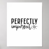 Perfectly Imperfect - Minimalist Motivational Poster (Voorkant)