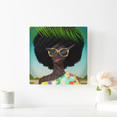 Perfectly Palm Springs Vierkante Klok (Huis)