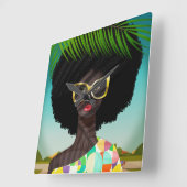 Perfectly Palm Springs Vierkante Klok (Hoek)