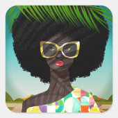 Perfectly Palm Springs Vierkante Sticker (Voorkant)