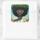Perfectly Palm Springs Vierkante Sticker (Tas)
