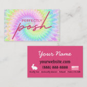 Perfectly Posh tie dye business card design Visitekaartje (Voorkant / Achterkant)