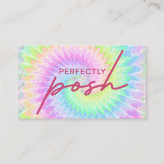 Perfectly Posh tie dye business card design Visitekaartje
