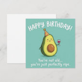 Perfectly Ripe Avocado Birthday Card  Feestdagenkaart (Voorkant / Achterkant)