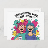 Perfectly Weird Just Like Me Best Friends Briefkaart (Voorkant / Achterkant)