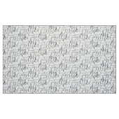 perfekt und einzigartig schwarz Handschrift Stof (Fat Quarter)