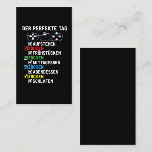 Perfekte Label Zocker Humor Gamer Spruch Zocken (Voorkant / Achterkant)