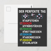 Perfekte Label Zocker Humor Gamer Spruch Zocken Briefkaart (Voorkant / Achterkant)