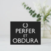 Perfer et Obdura - Blijf kalm en ga door Briefkaart (Staand voorkant)