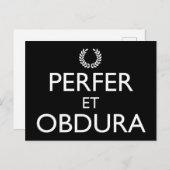 Perfer et Obdura - Blijf kalm en ga door Briefkaart (Voorkant / Achterkant)