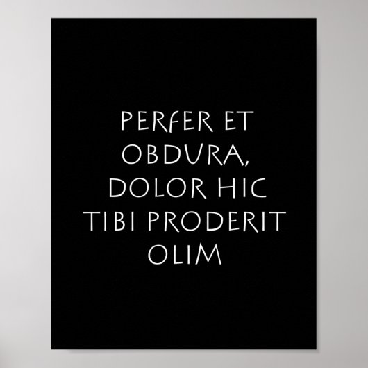 Perfer et obdura dolor hic tibi proderit olim poster (Voorkant)