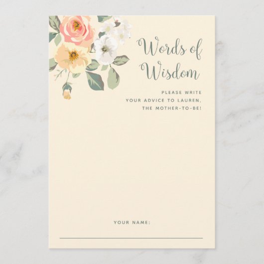  perforatie | Kaart advies Baby shower (Voorkant)